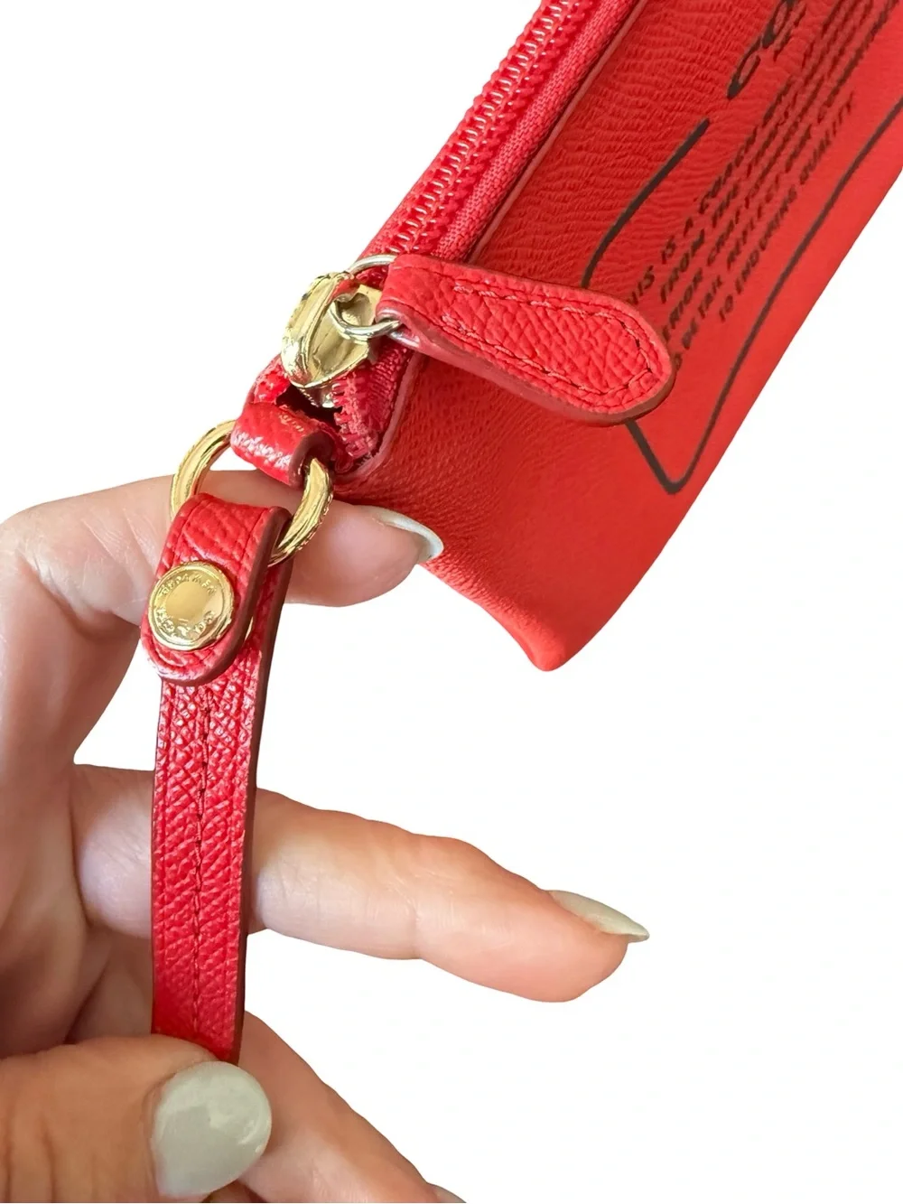 Coach Red NY City Pouch Wristlet Wallet